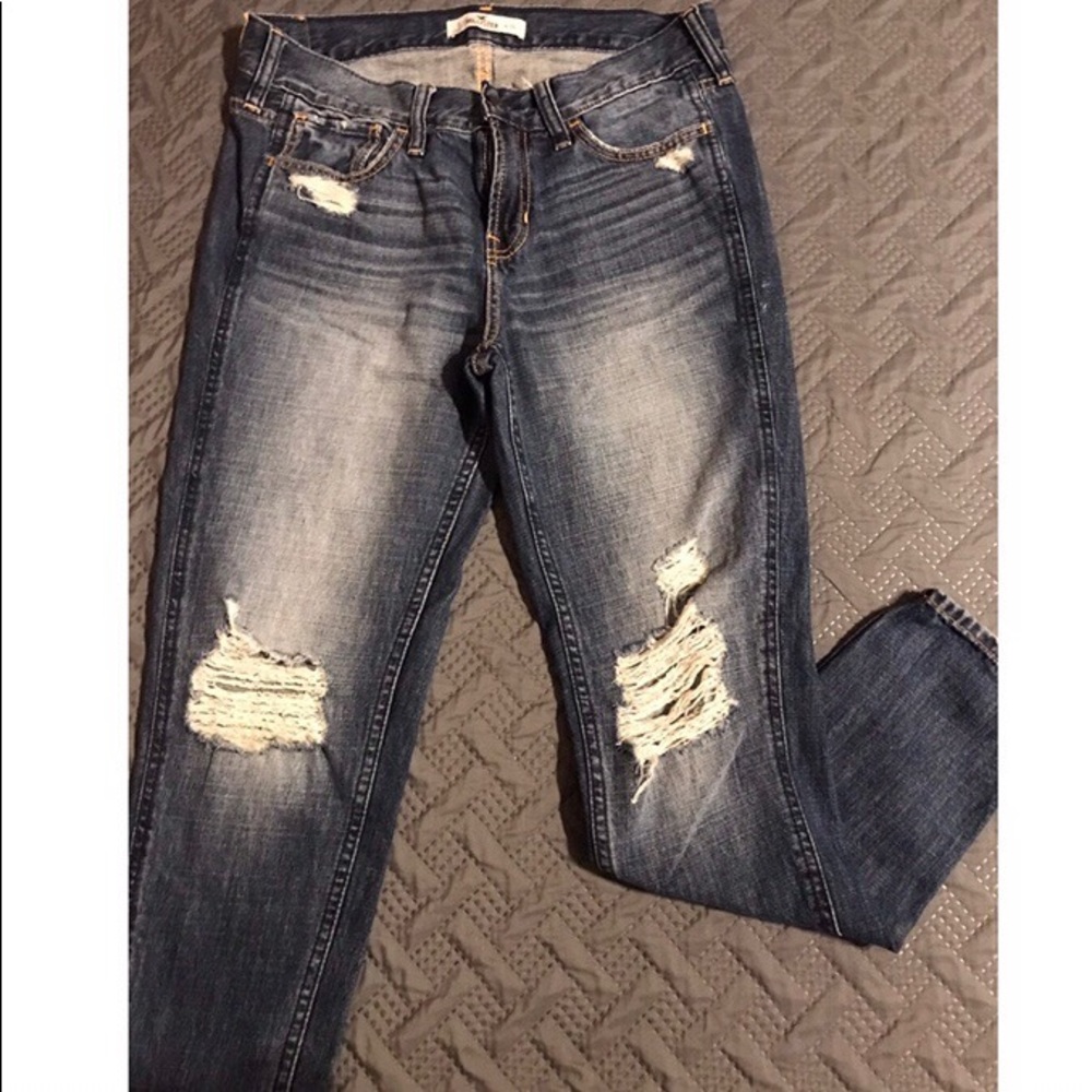 Dark Wash Hollister Ripped Jeans